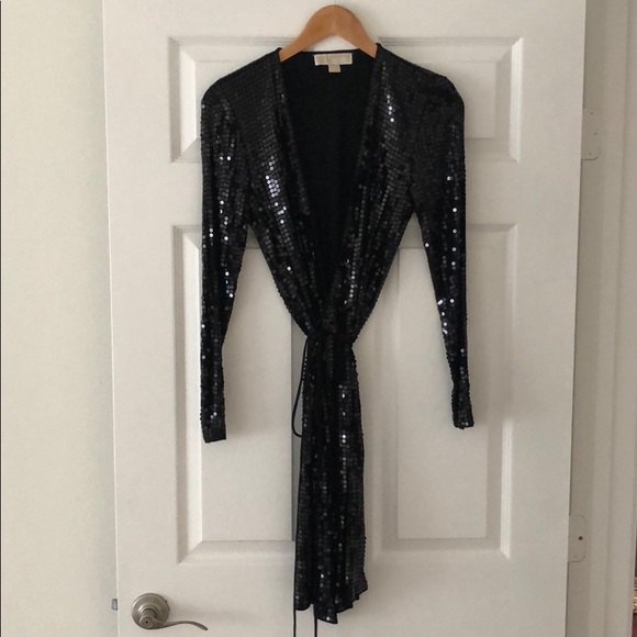 Michael Kors Sequins Black Dress - Picture 3 of 5